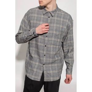 Samsoe & Samsoe Mens Luan J Longsleeve Button Shirt Salt and Pepper Size Medium